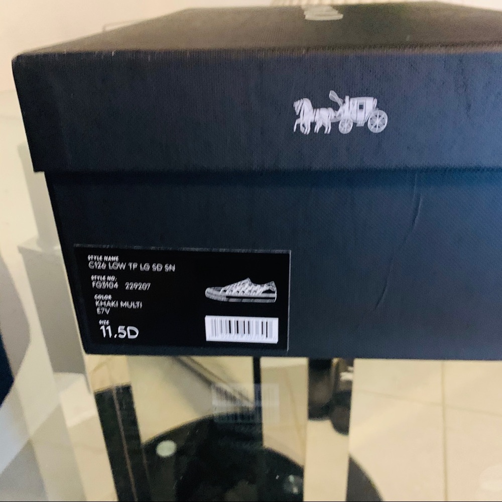Coach Mens Khaki Suede Low Top Sneakers Sz 11.5 D - Picture 7 of 7